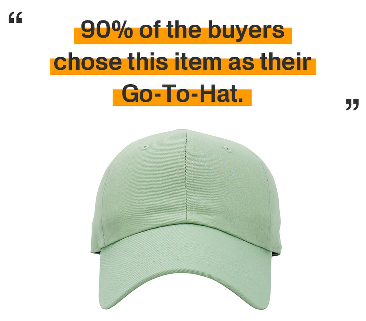 Sage Low Profile Baseball Caps Front View